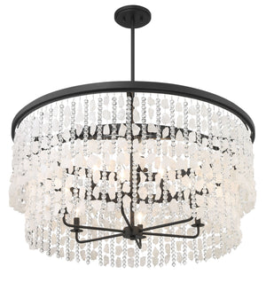 Minka-Lavery - 6706-66 - Nine Light Chandelier - Shimmering Elegance - Sand Coal