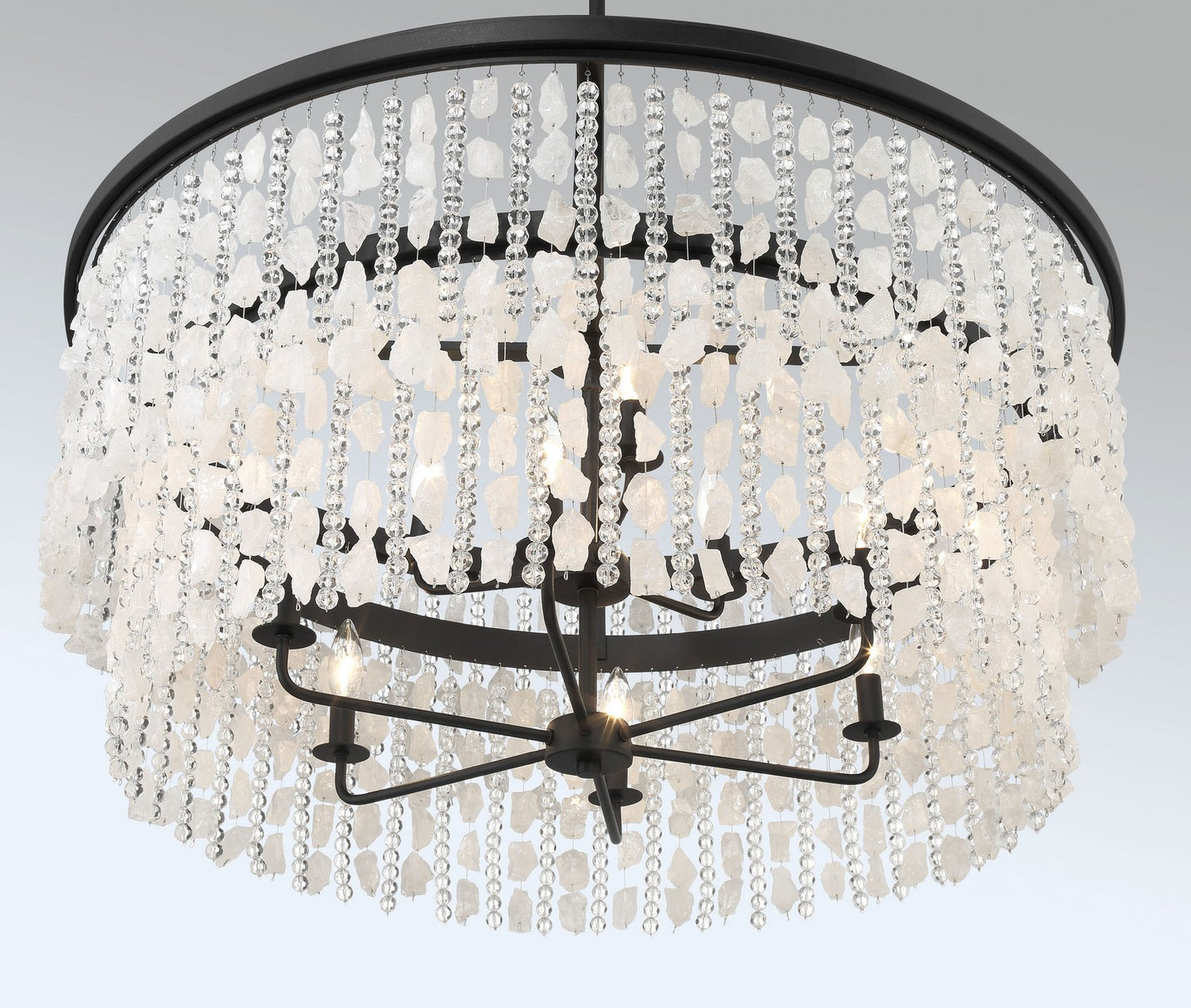 Minka-Lavery - 6706-66 - Nine Light Chandelier - Shimmering Elegance - Sand Coal