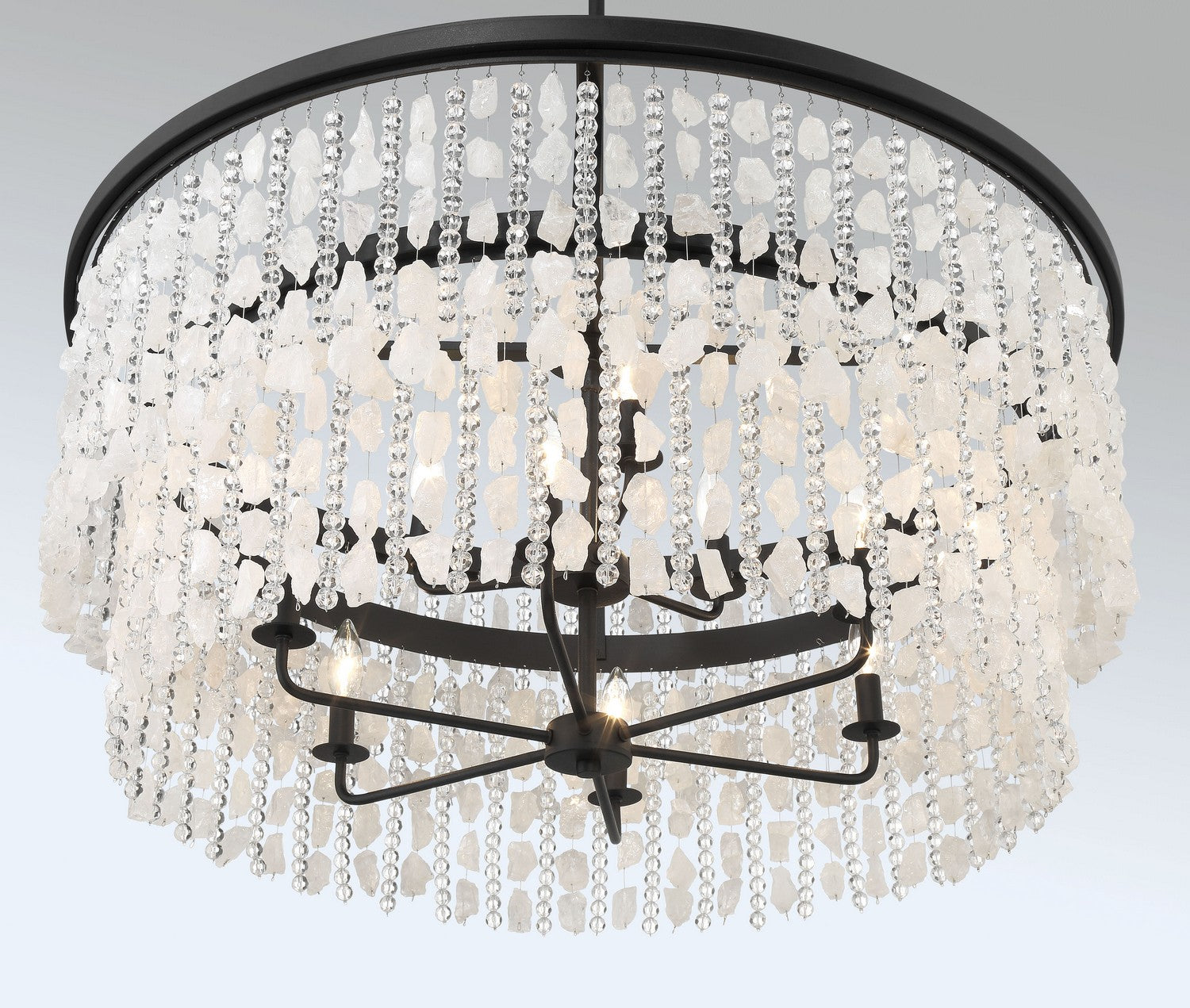 Minka-Lavery - 6706-66 - Nine Light Chandelier - Shimmering Elegance - Sand Coal