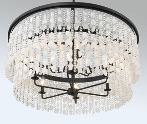 Minka-Lavery - 6706-66 - Nine Light Chandelier - Shimmering Elegance - Sand Coal