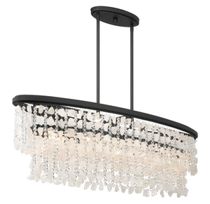 Minka-Lavery - 6707-66 - Five Light Island Pendant - Shimmering Elegance - Sand Coal