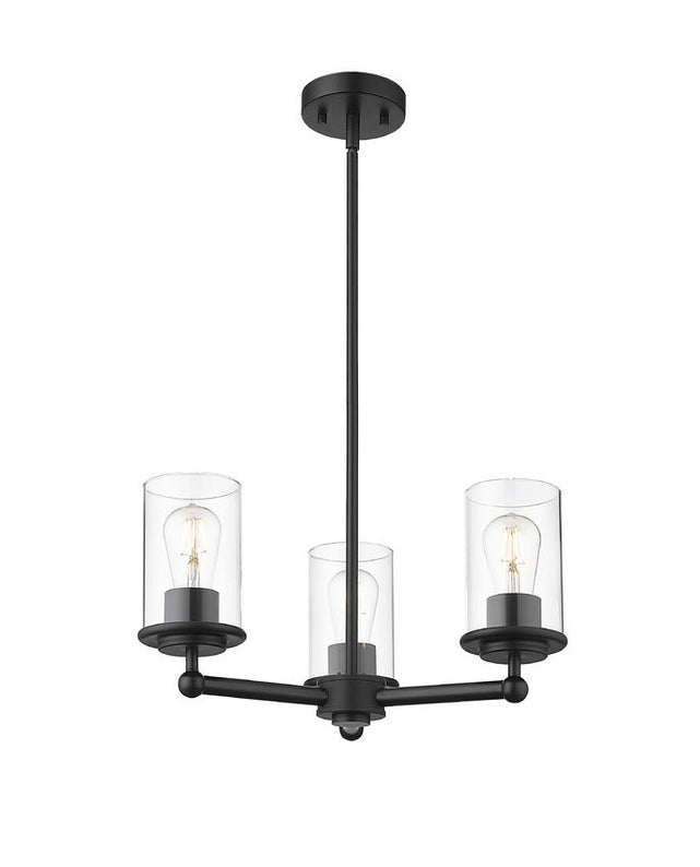 Z-Lite - 742-3MB - Three Light Chandelier - Thayer - Matte Black