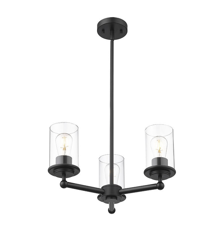 Z-Lite - 742-3MB - Three Light Chandelier - Thayer - Matte Black