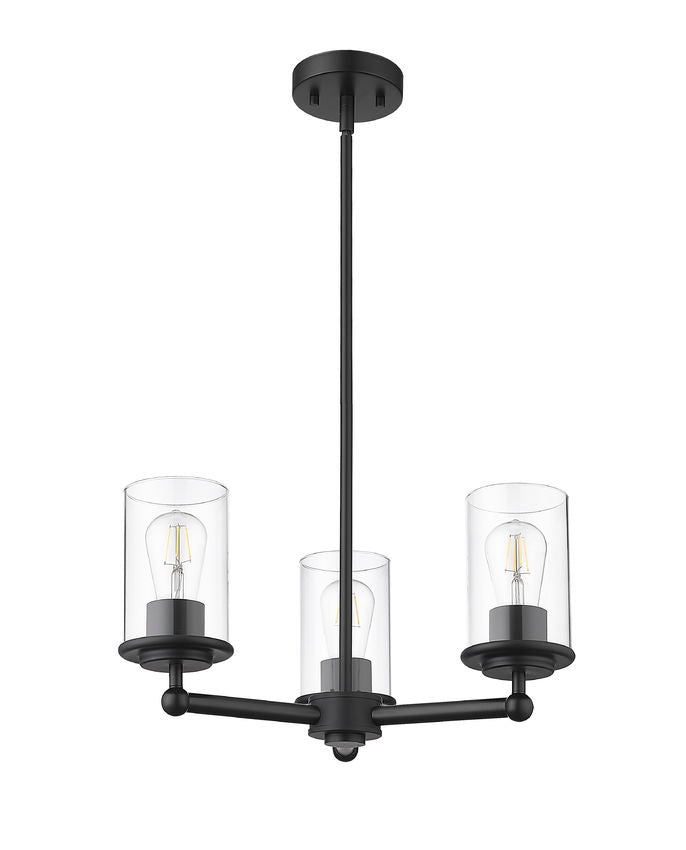 Z-Lite - 742-3MB - Three Light Chandelier - Thayer - Matte Black