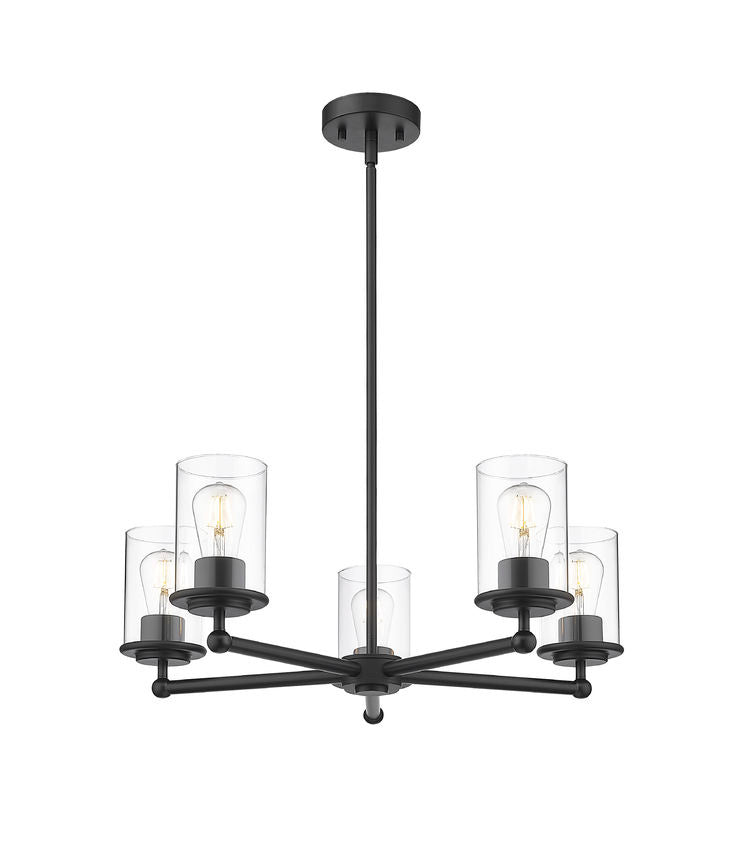 Z-Lite - 742-5MB - Five Light Chandelier - Thayer - Matte Black