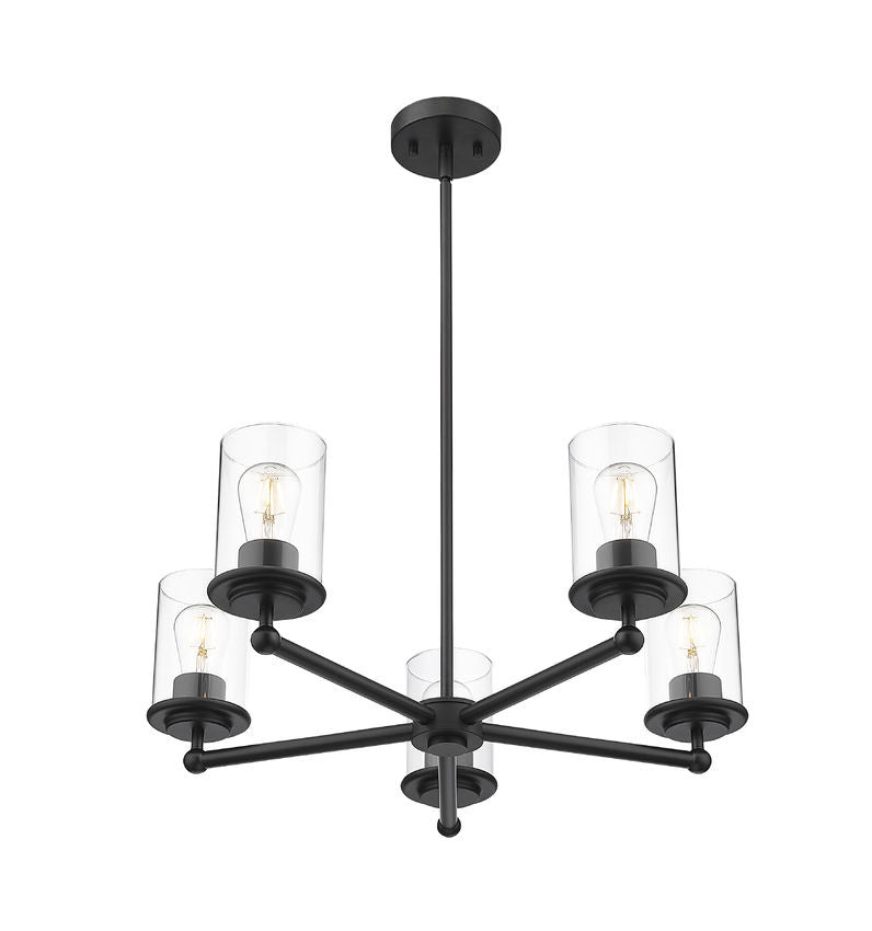 Z-Lite - 742-5MB - Five Light Chandelier - Thayer - Matte Black