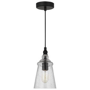 Generation Lighting. - P1449MBK - One Light Mini Pendant - Loras - Midnight Black