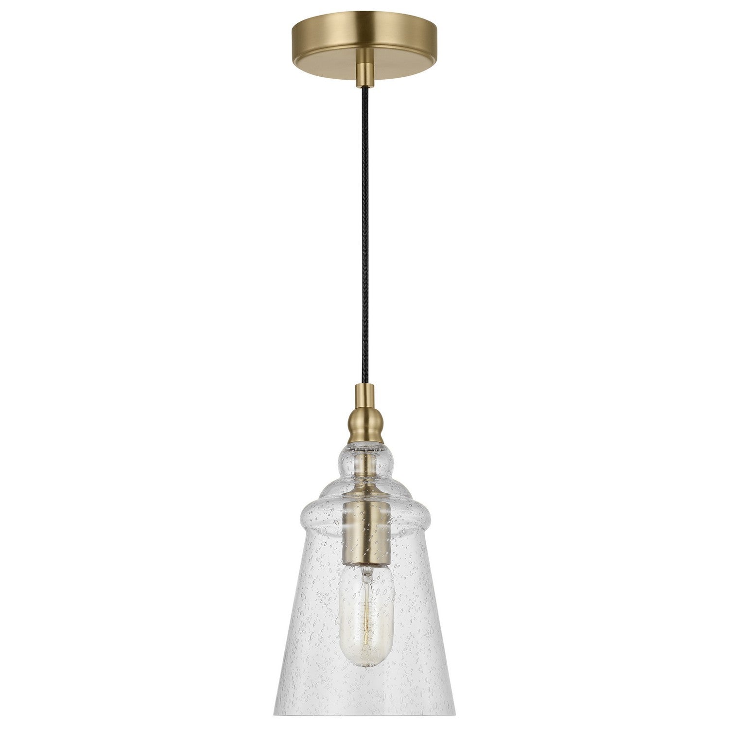 Generation Lighting. - P1449SB - One Light Mini Pendant - Loras - Satin Brass