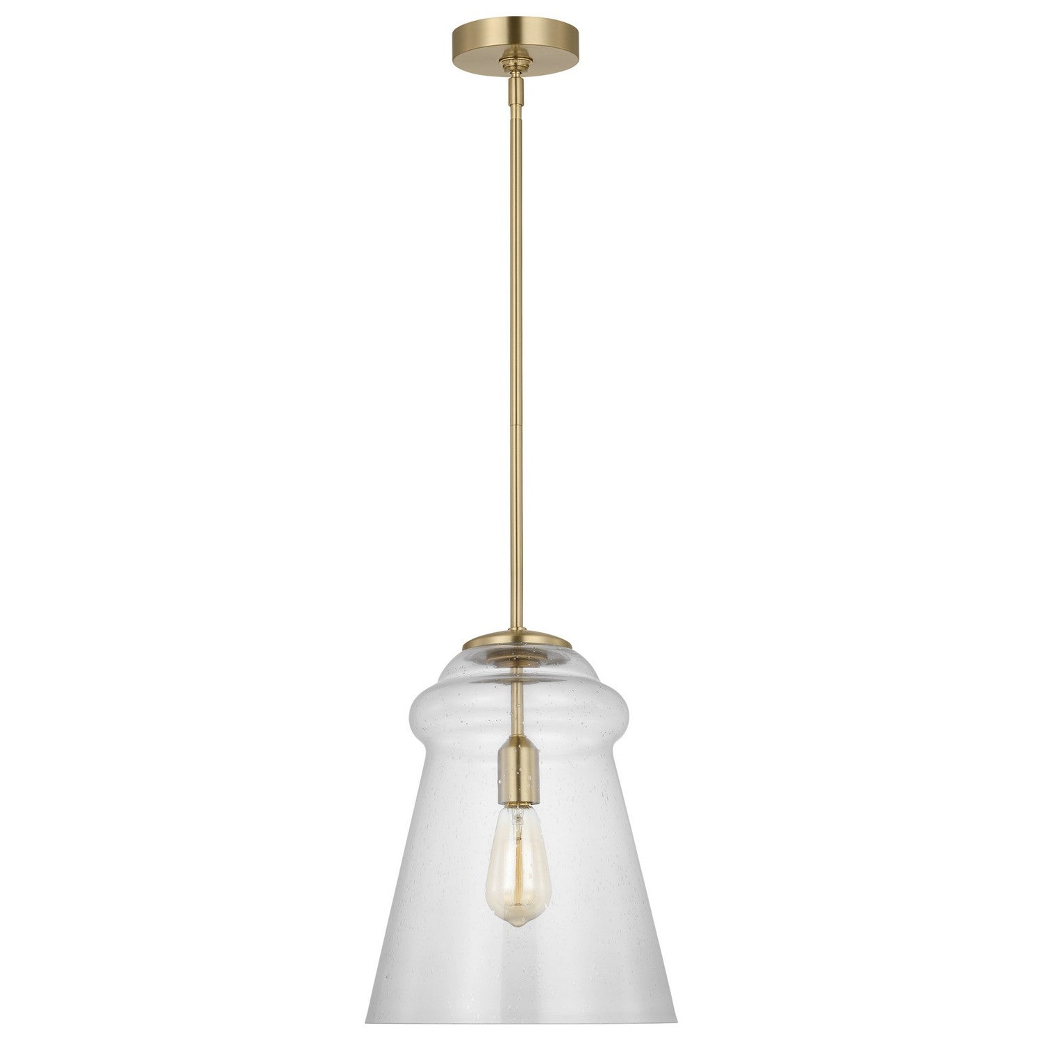 Generation Lighting. - P1459SB - One Light Pendant - Loras - Satin Brass