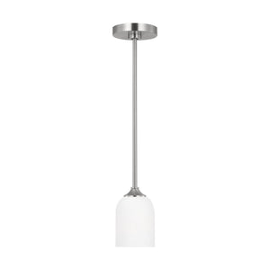 Generation Lighting. - GLP1021BS - One Light Mini Pendant - Emile - Brushed Steel