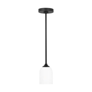 Generation Lighting. - GLP1021MBK - One Light Mini Pendant - Emile - Midnight Black