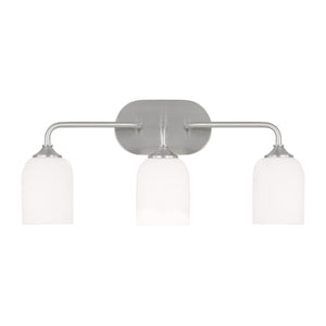 Generation Lighting. - GLV1023BS - Three Light Vanity - Emile - Brushed Steel