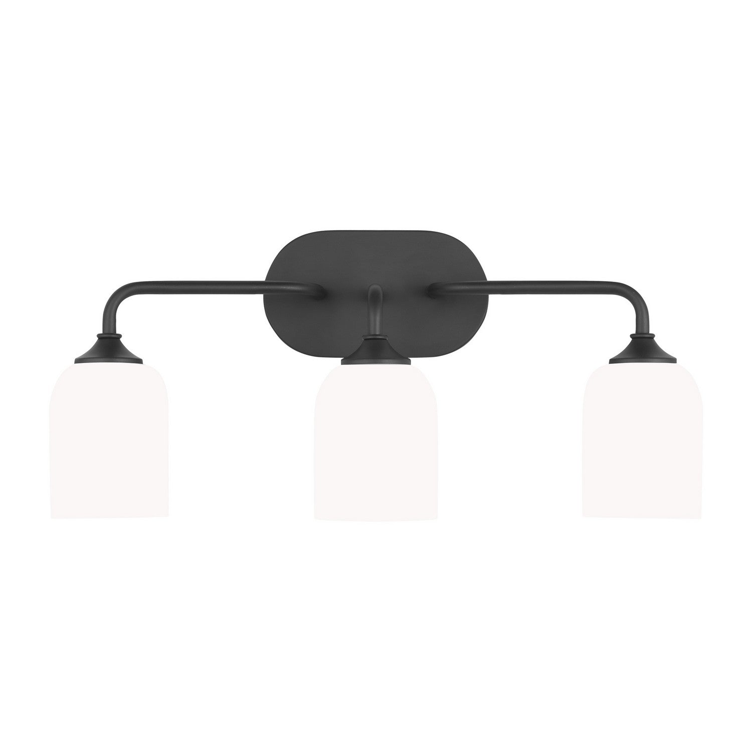 Generation Lighting. - GLV1023MBK - Three Light Vanity - Emile - Midnight Black