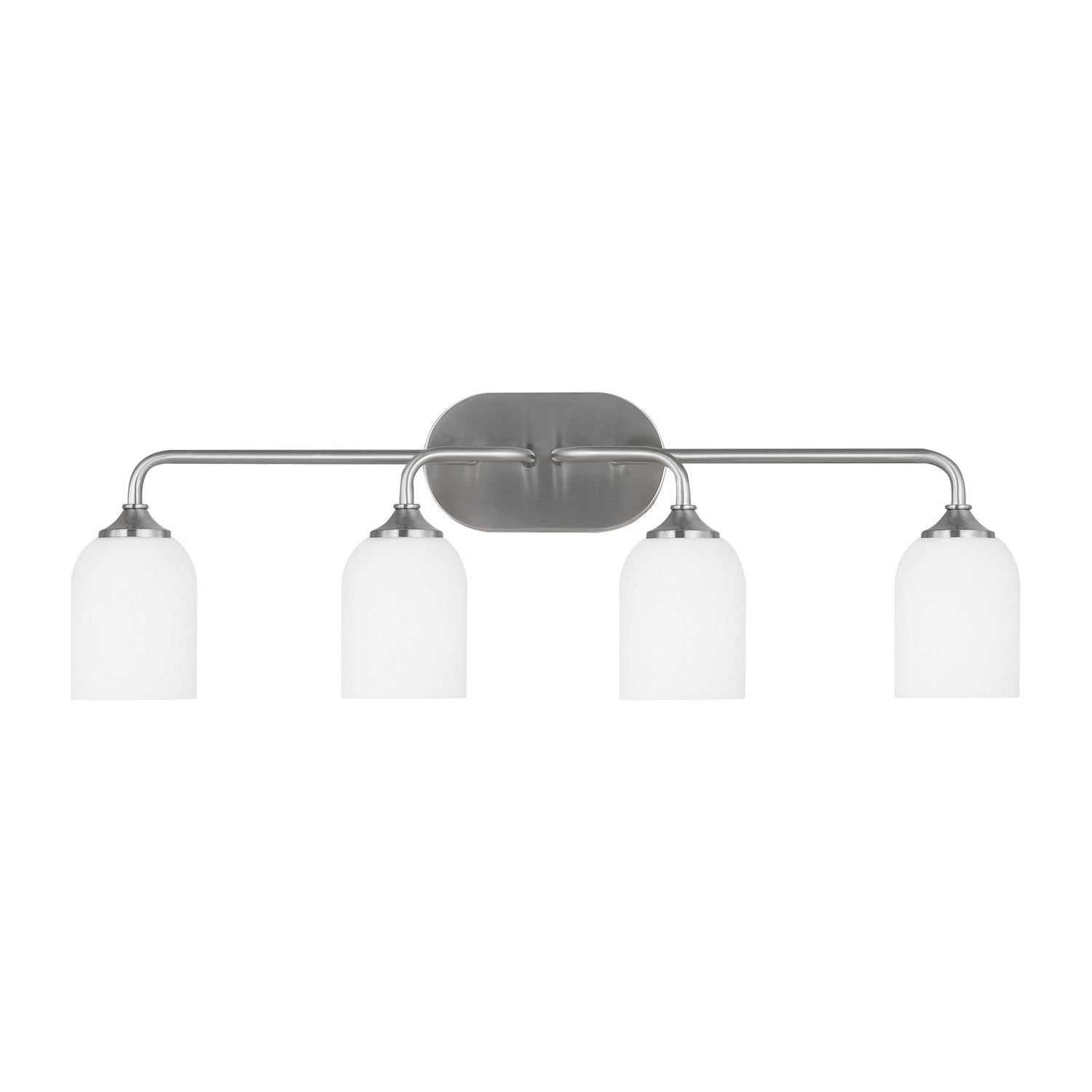 Generation Lighting. - GLV1024BS - Four Light Vanity - Emile - Brushed Steel