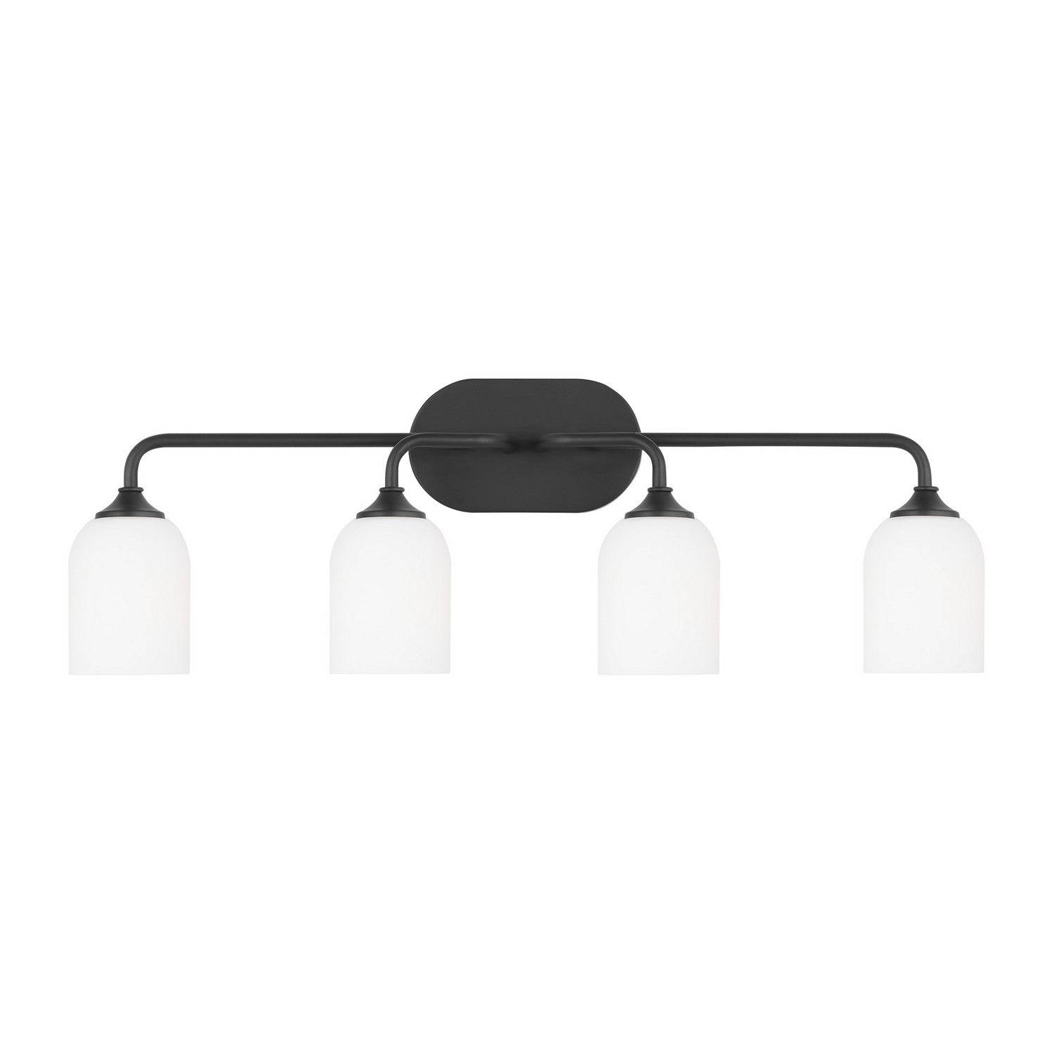 Generation Lighting. - GLV1024MBK - Four Light Vanity - Emile - Midnight Black