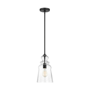 Generation Lighting. - 6536901-112 - One Light Pendant - Kea - Midnight Black