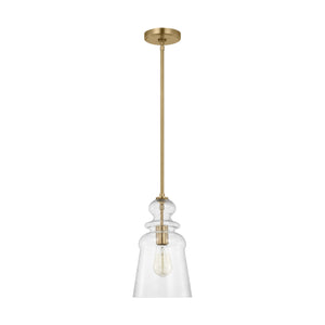 Generation Lighting. - 6536901-848 - One Light Pendant - Kea - Satin Brass