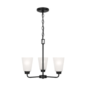 Generation Lighting. - 3115203-112 - Three Light Chandelier - Kerrville - Midnight Black