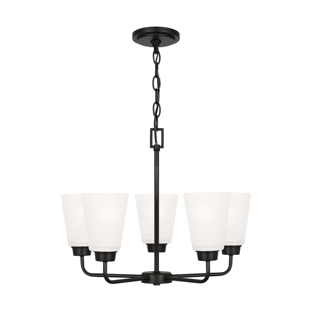Generation Lighting - 3115205-112 - Five Light Chandelier - Kerrville - Midnight Black