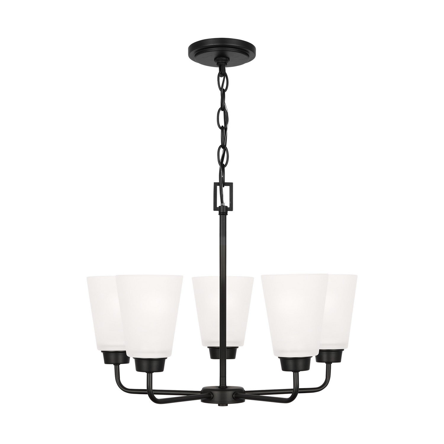 Generation Lighting. - 3115205-112 - Five Light Chandelier - Kerrville - Midnight Black