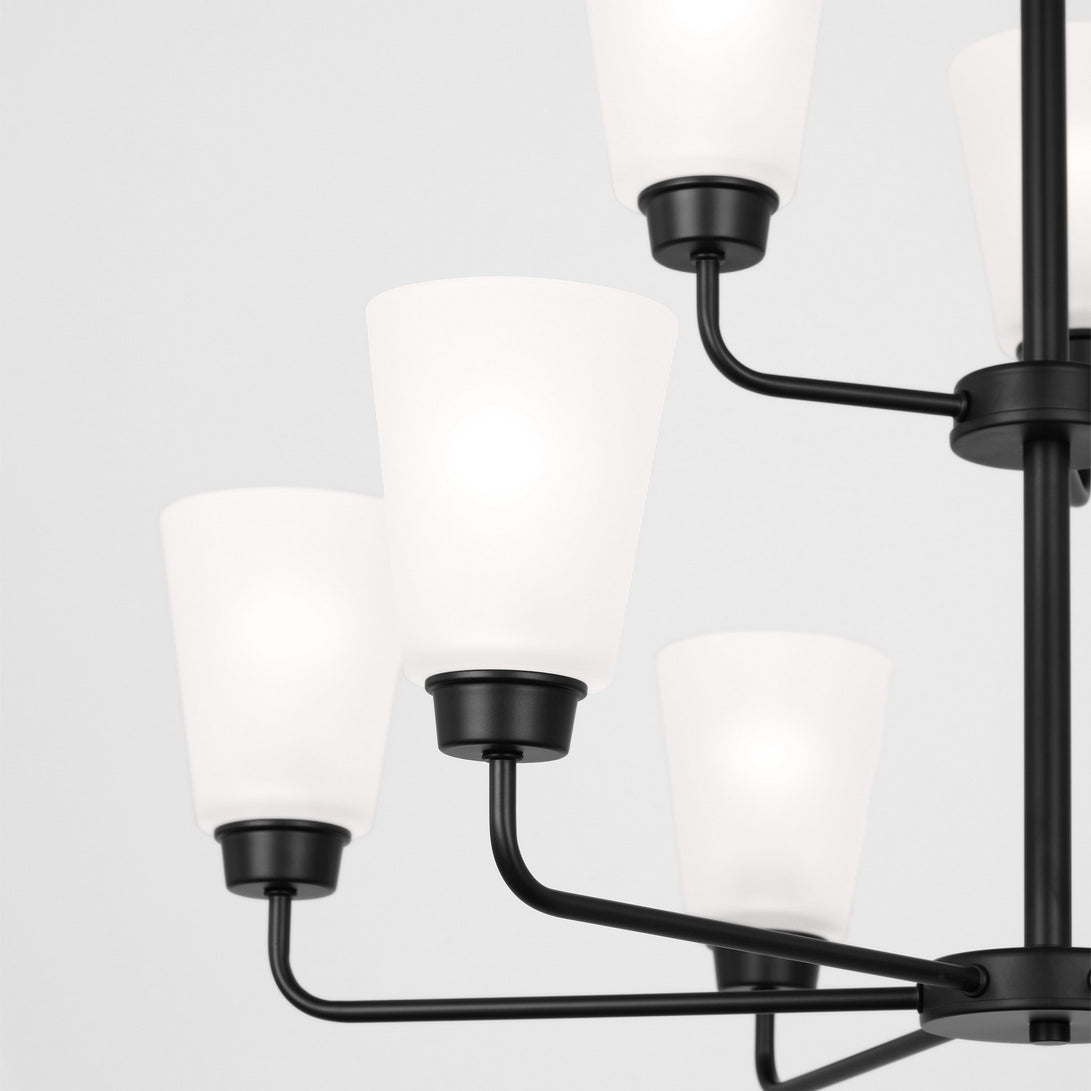 Generation Lighting - 3115209-112 - Nine Light Chandelier - Kerrville - Midnight Black