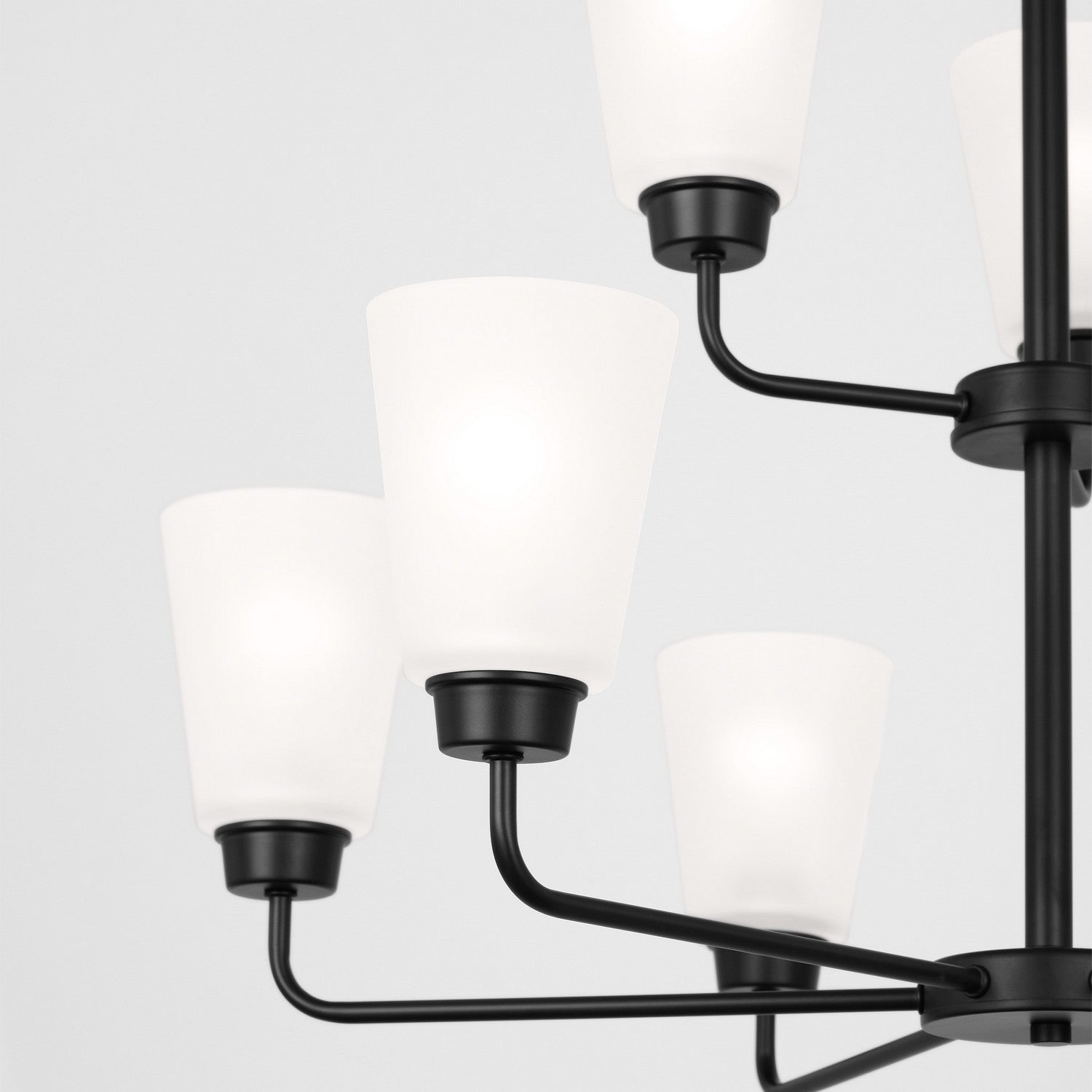 Generation Lighting. - 3115209-112 - Nine Light Chandelier - Kerrville - Midnight Black