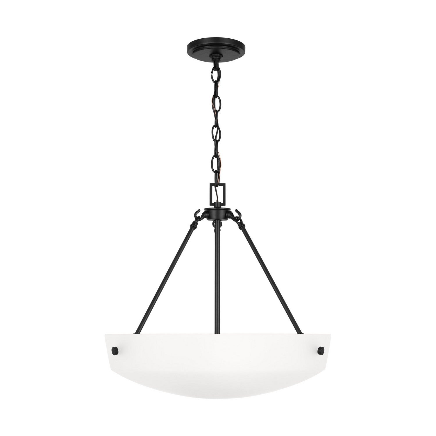 Generation Lighting. - 6615203-112 - Three Light Pendant - Kerrville - Midnight Black