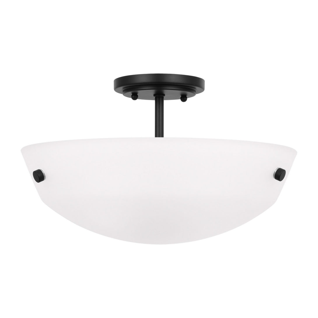 Generation Lighting - 7715202-112 - Two Light Semi-Flush Convertible Pendant - Kerrville - Midnight Black
