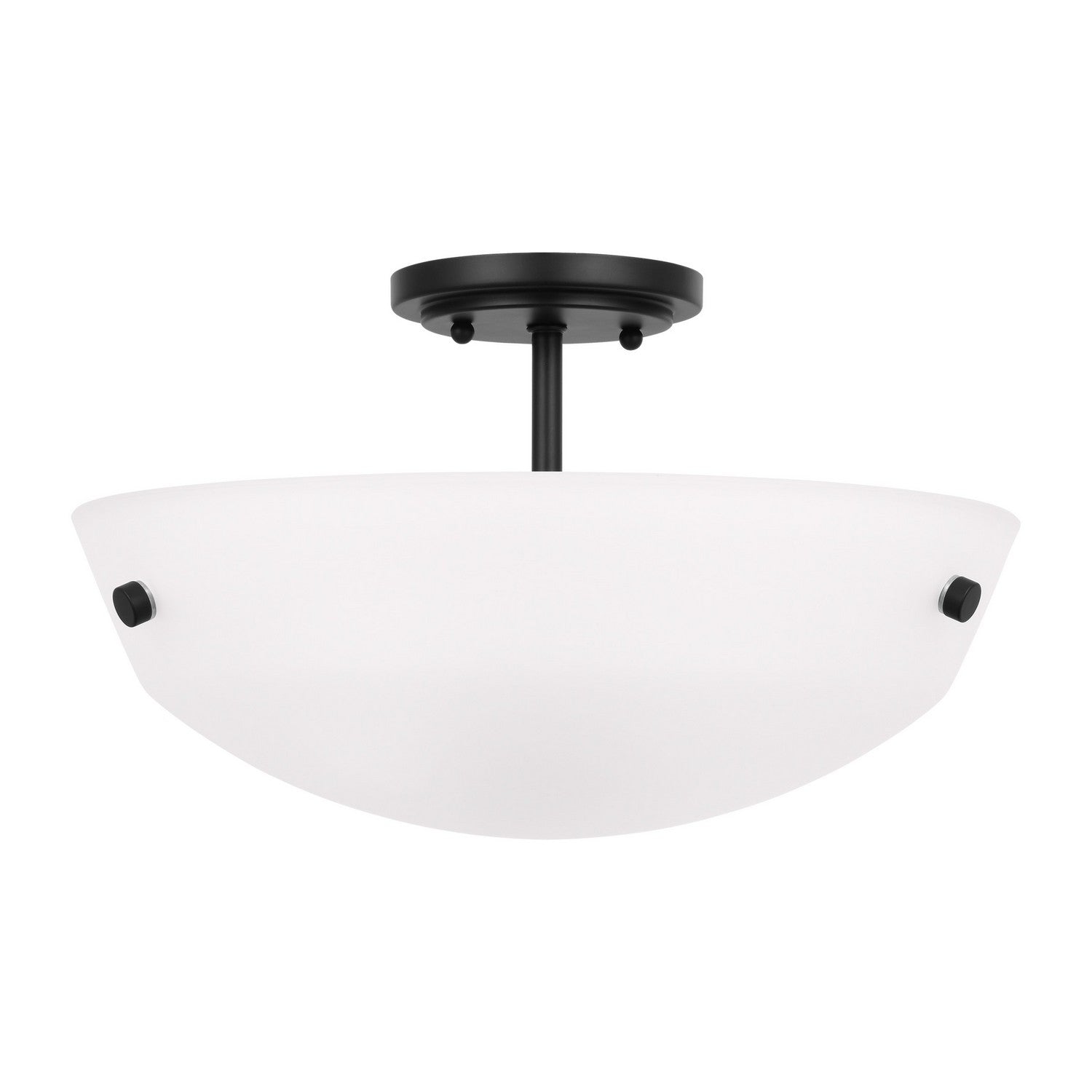 Generation Lighting. - 7715202-112 - Two Light Semi-Flush Convertible Pendant - Kerrville - Midnight Black