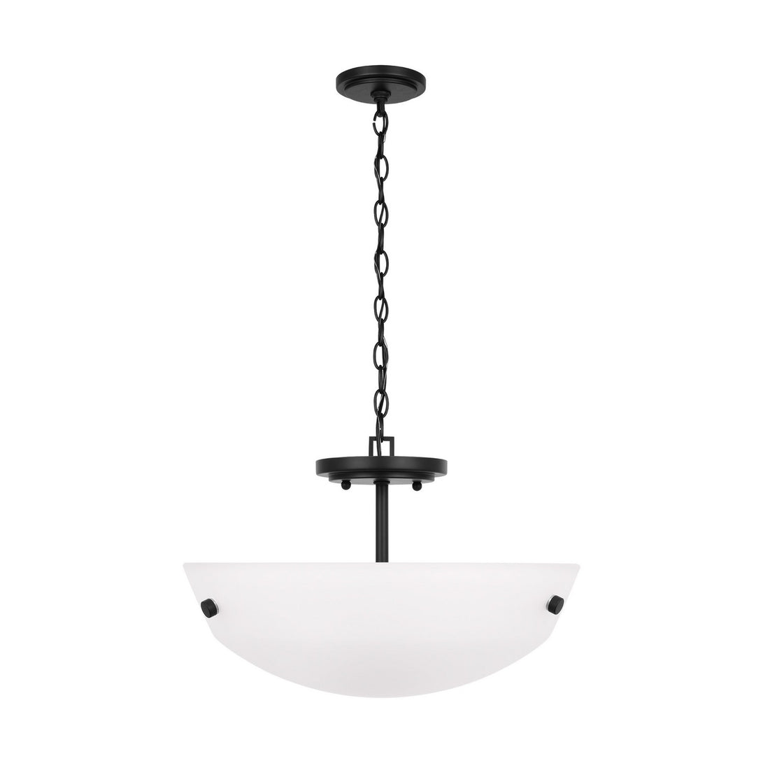 Generation Lighting - 7715202-112 - Two Light Semi-Flush Convertible Pendant - Kerrville - Midnight Black