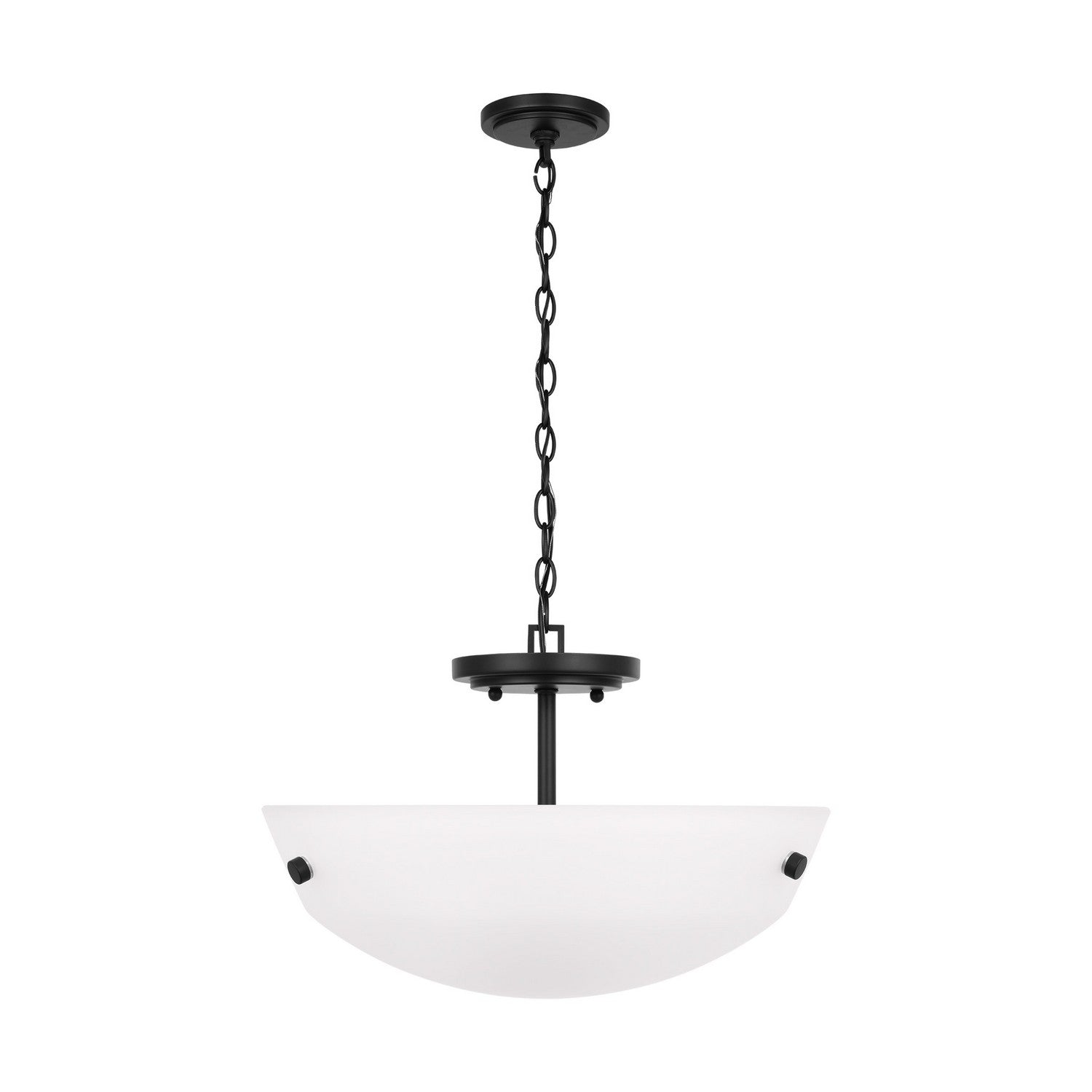 Generation Lighting. - 7715202-112 - Two Light Semi-Flush Convertible Pendant - Kerrville - Midnight Black