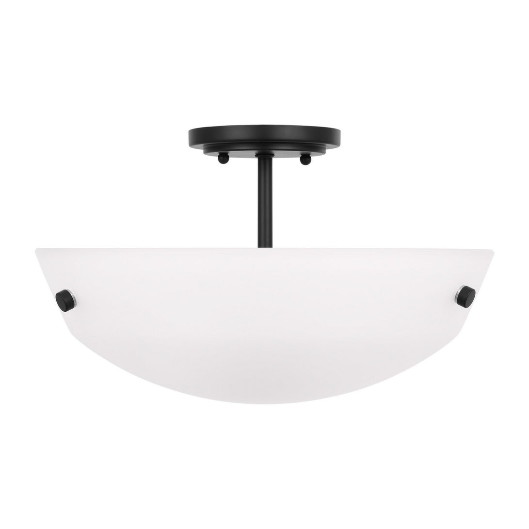 Generation Lighting - 7715202-112 - Two Light Semi-Flush Convertible Pendant - Kerrville - Midnight Black