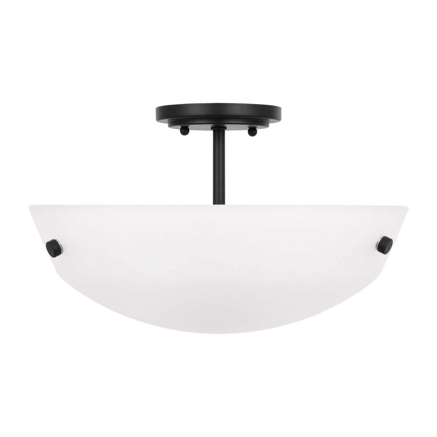 Generation Lighting. - 7715202-112 - Two Light Semi-Flush Convertible Pendant - Kerrville - Midnight Black