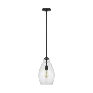 Generation Lighting. - P1484MBK - One Light Pendant - Marino - Midnight Black