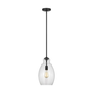 Generation Lighting. - P1484MBK - One Light Pendant - Marino - Midnight Black