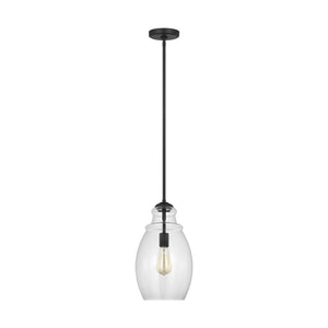 Generation Lighting. - P1484MBK - One Light Pendant - Marino - Midnight Black