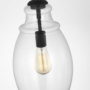 Generation Lighting. - P1484MBK - One Light Pendant - Marino - Midnight Black