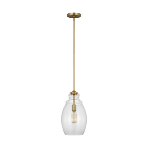 Generation Lighting. - P1484SB - One Light Pendant - Marino - Satin Brass