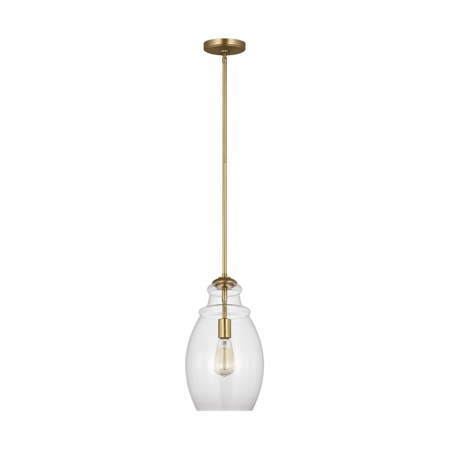 Generation Lighting. - P1484SB - One Light Pendant - Marino - Satin Brass