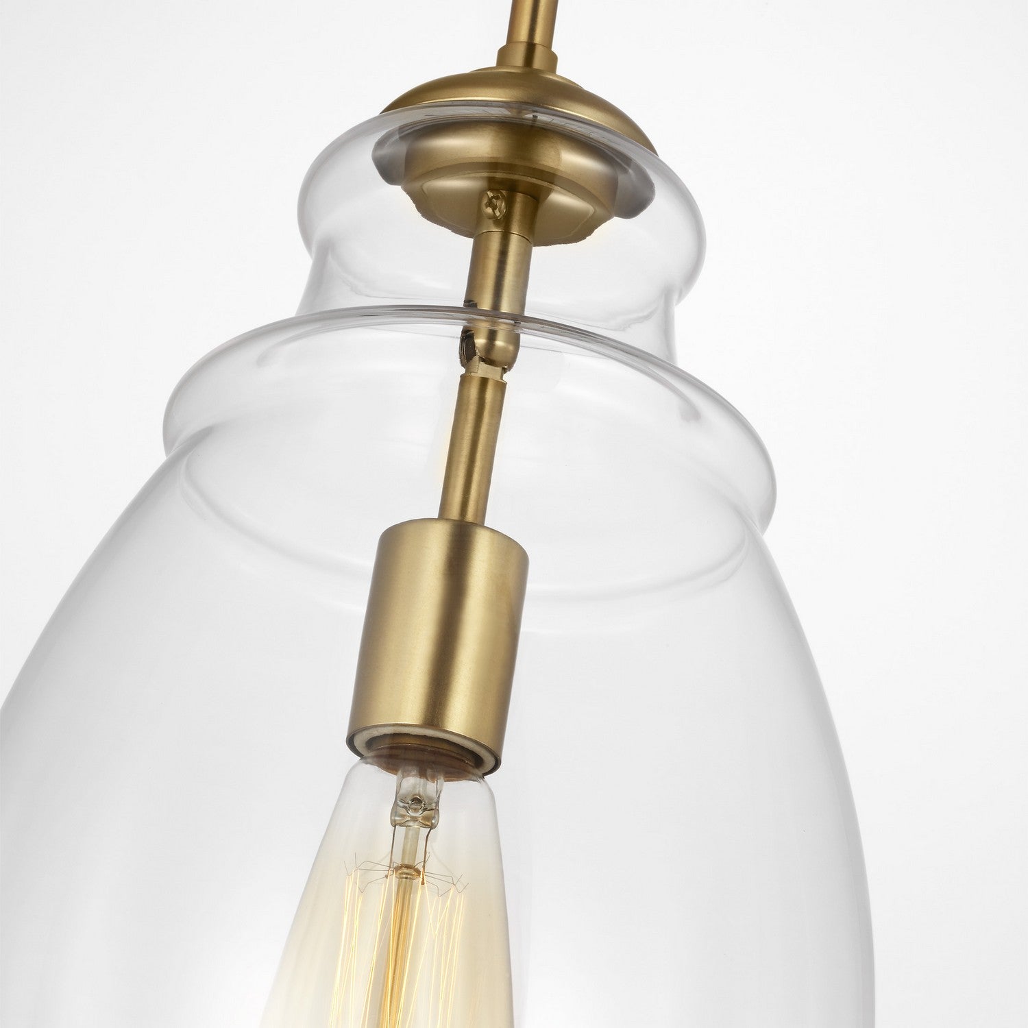 Generation Lighting. - P1484SB - One Light Pendant - Marino - Satin Brass