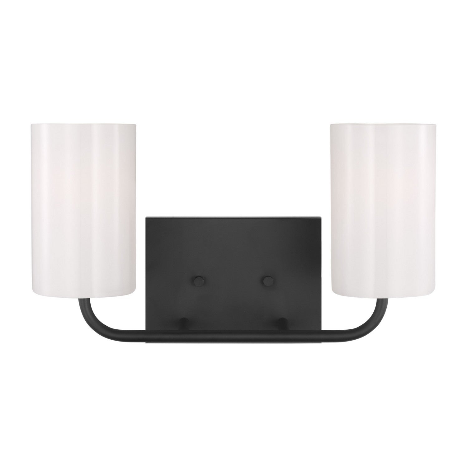 Generation Lighting. - GLV1002MBK - Two Light Vanity - Rhett - Midnight Black