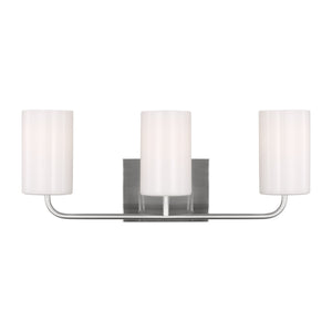 Generation Lighting. - GLV1003BS - Three Light Vanity - Rhett - Brushed Steel