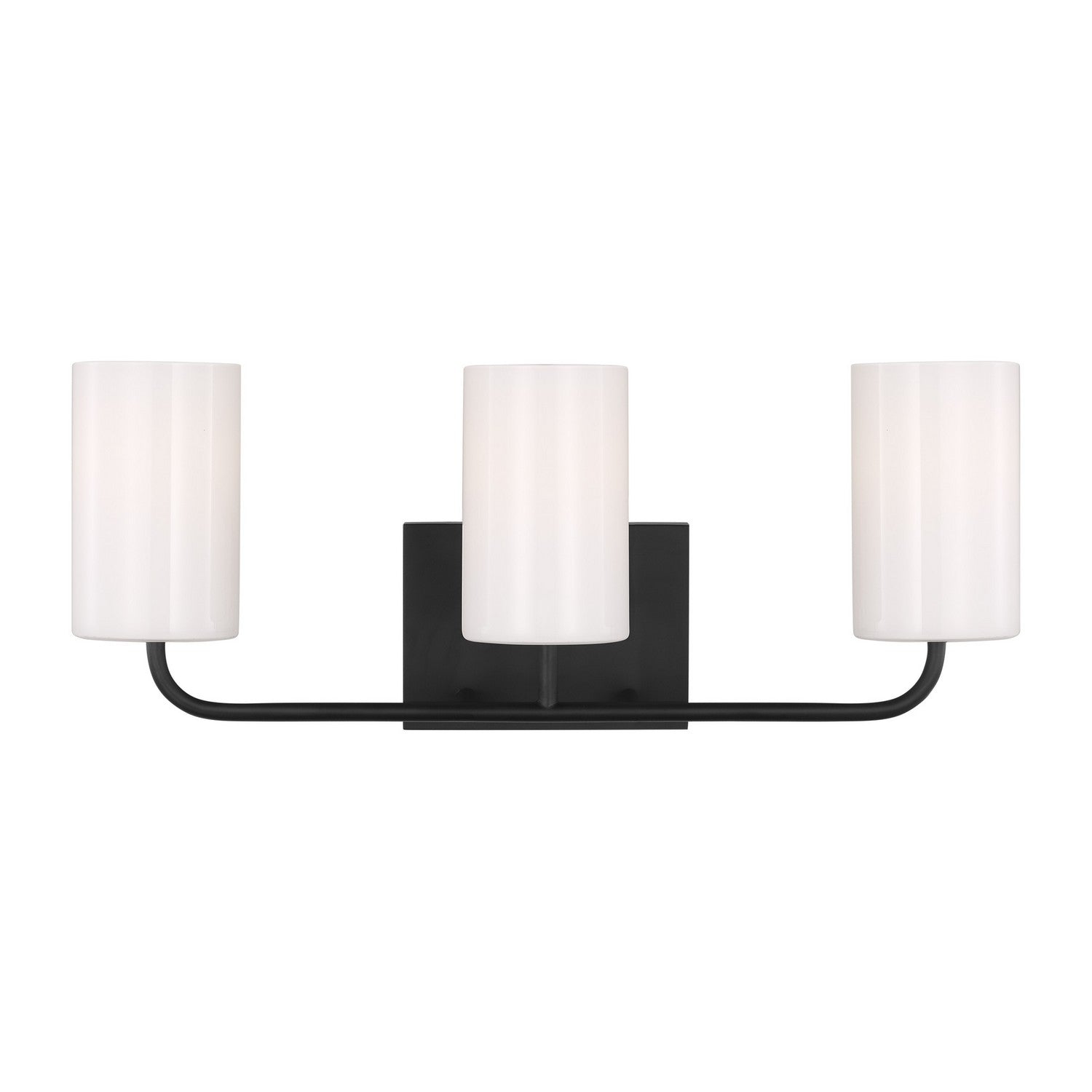 Generation Lighting. - GLV1003MBK - Three Light Vanity - Rhett - Midnight Black