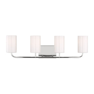 Generation Lighting. - GLV1004CH - Four Light Vanity - Rhett - Chrome