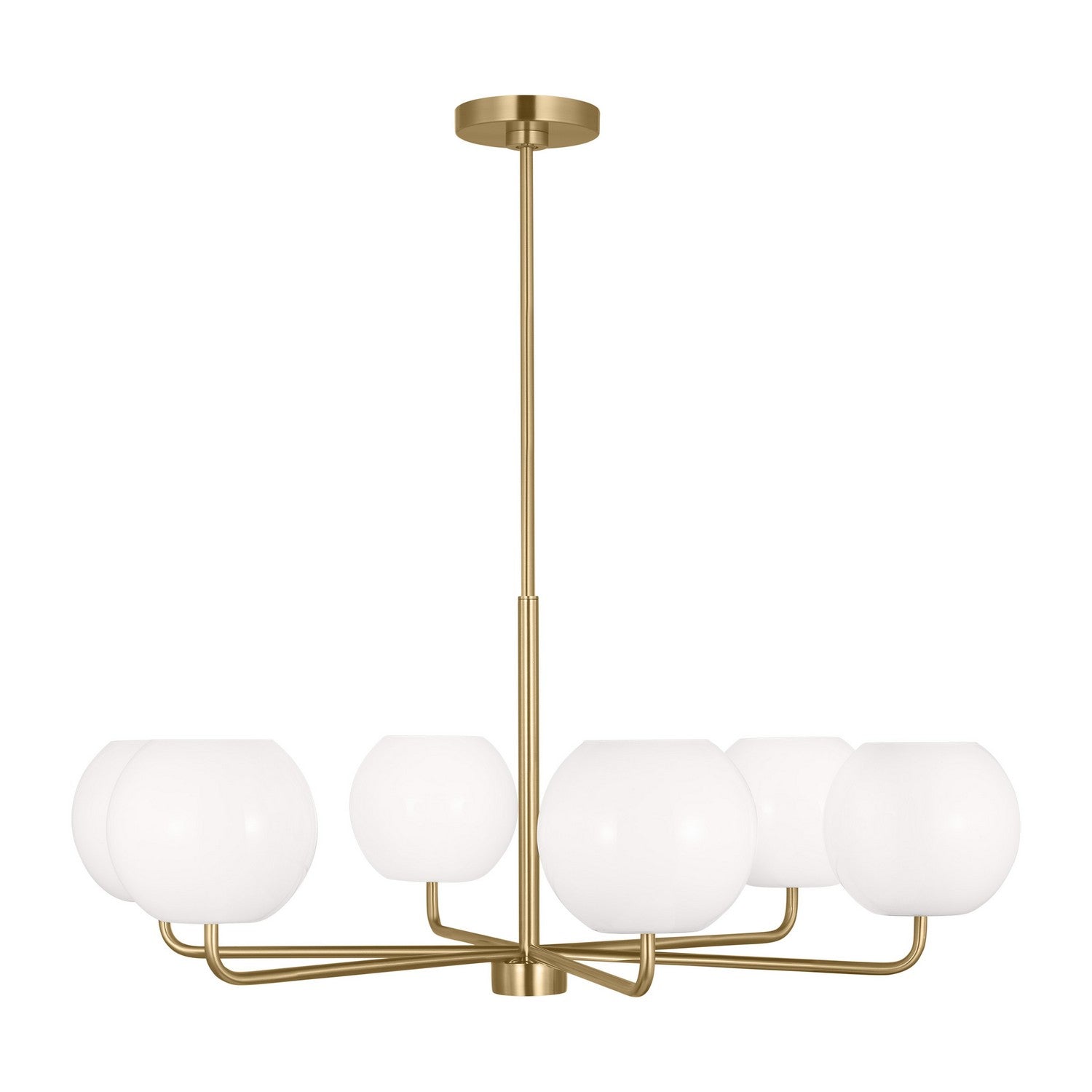 Generation Lighting. - GLC1066SB - Six Light Chandelier - Rory - Satin Bronze