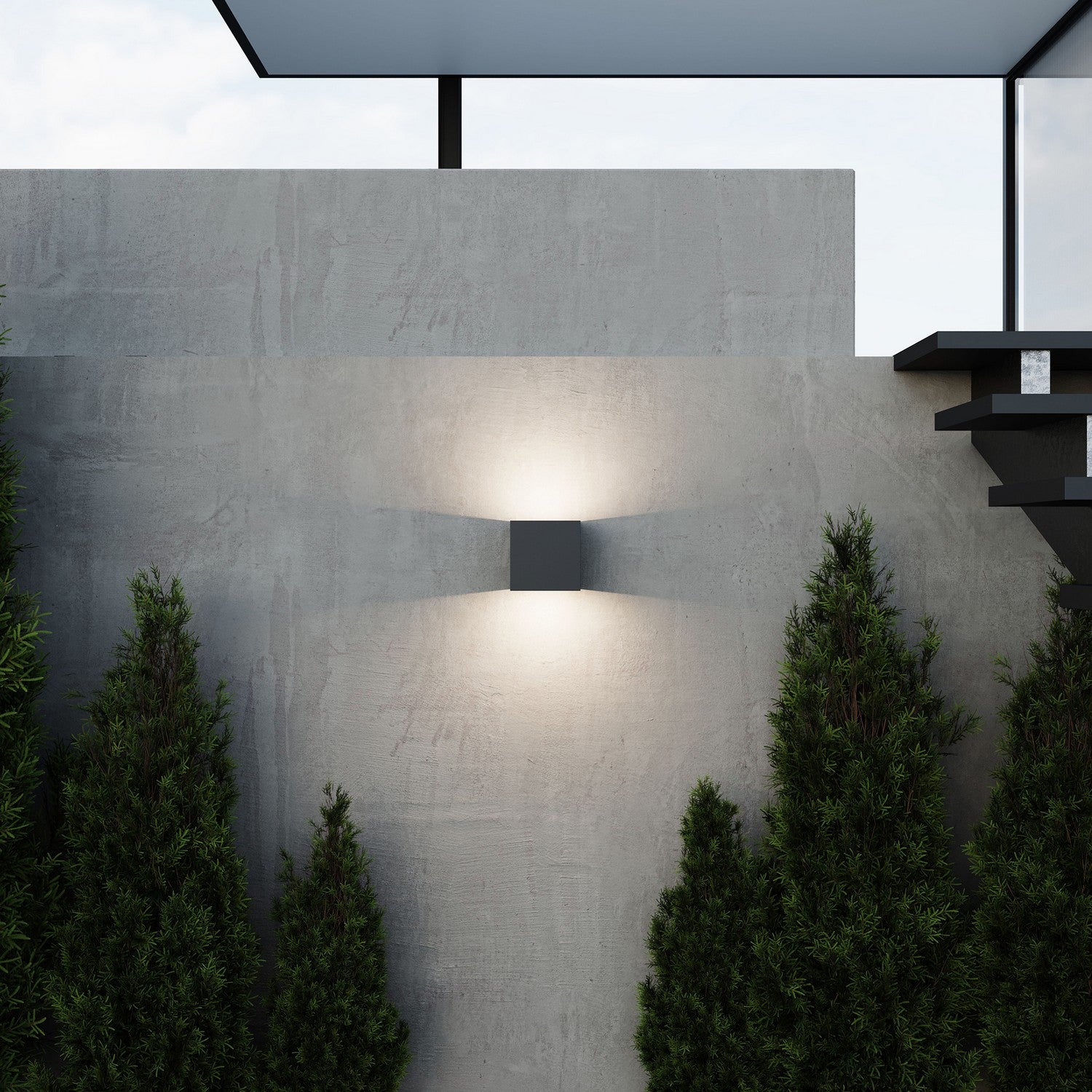 Sonneman - 7522.97 - LED Wall Sconce - Qube - Textured Black