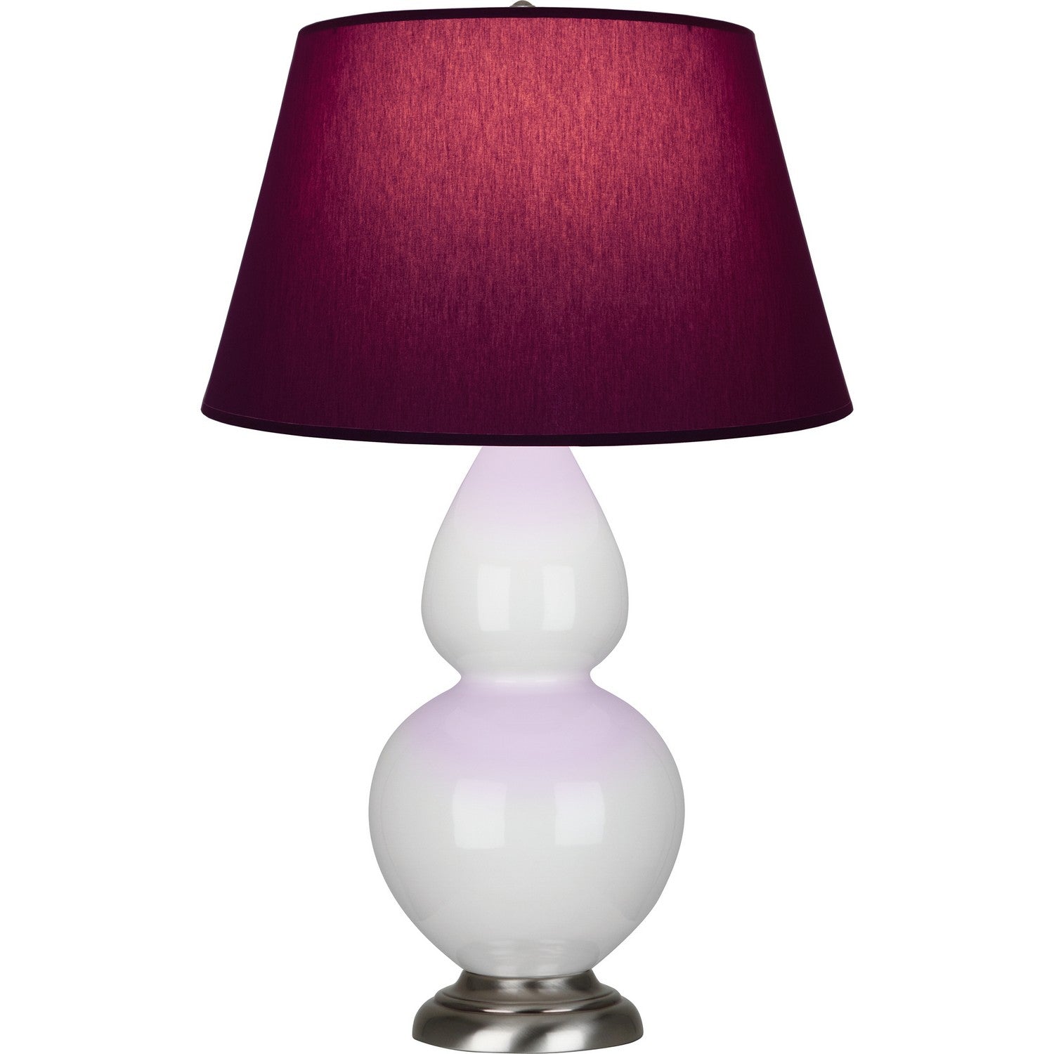 Robert Abbey - 1670P - One Light Table Lamp - Double Gourd - Lily Glazed Ceramic w/Antique Silvered