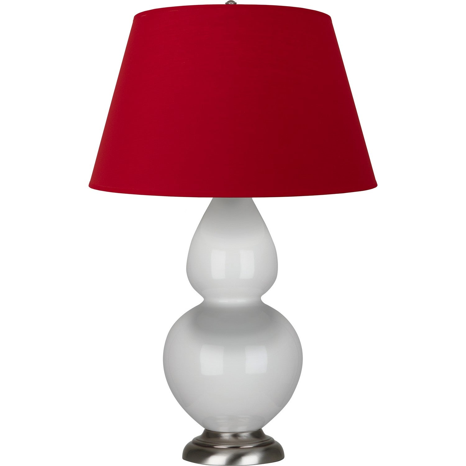 Robert Abbey - 1670R - One Light Table Lamp - Double Gourd - Lily Glazed Ceramic w/Antique Silvered