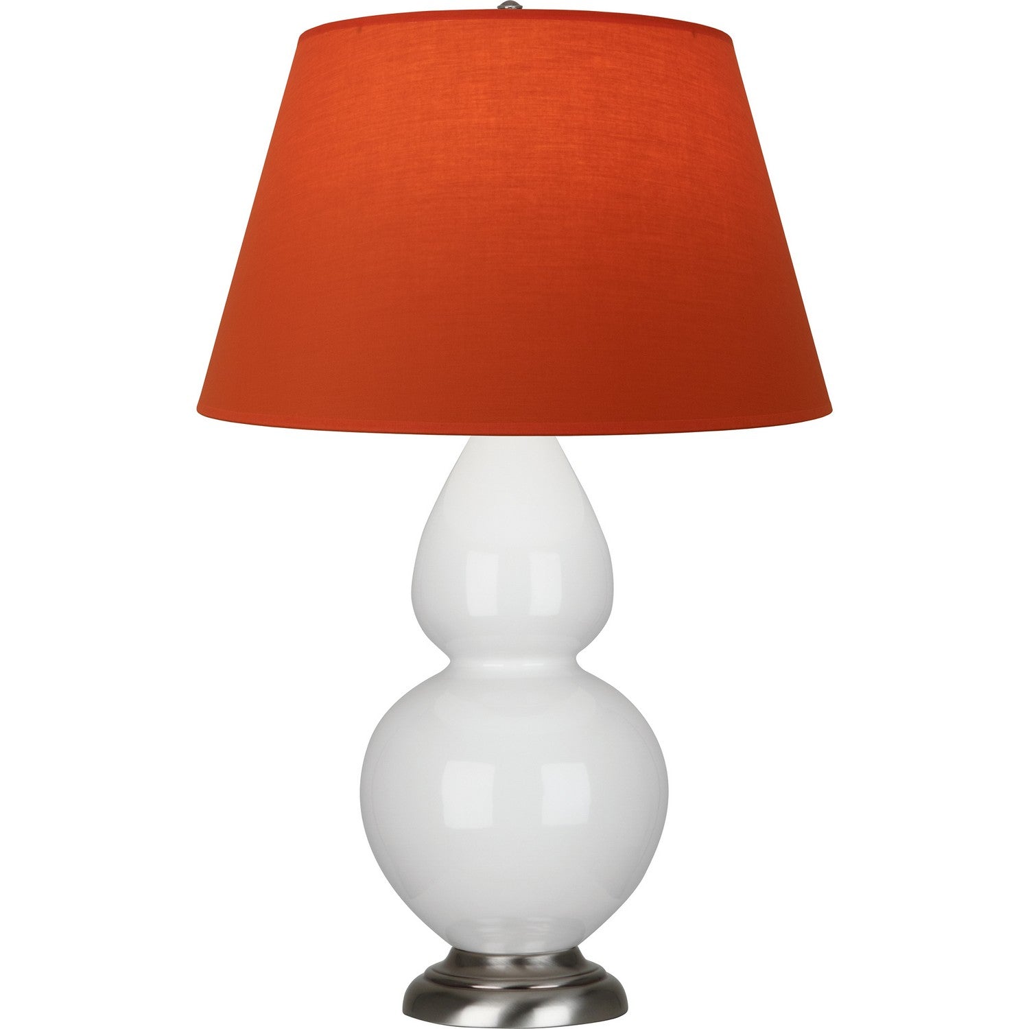 Robert Abbey - 1670T - One Light Table Lamp - Double Gourd - Lily Glazed Ceramic w/Antique Silvered