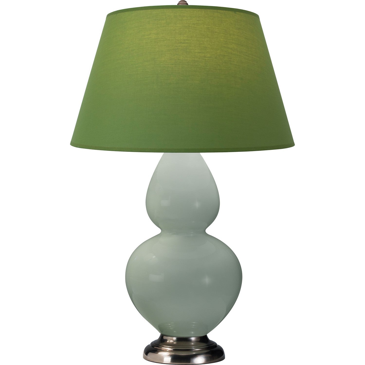 Robert Abbey - 1791G - One Light Table Lamp - Double Gourd - Celadon Glazed Ceramic w/Antique Silvered